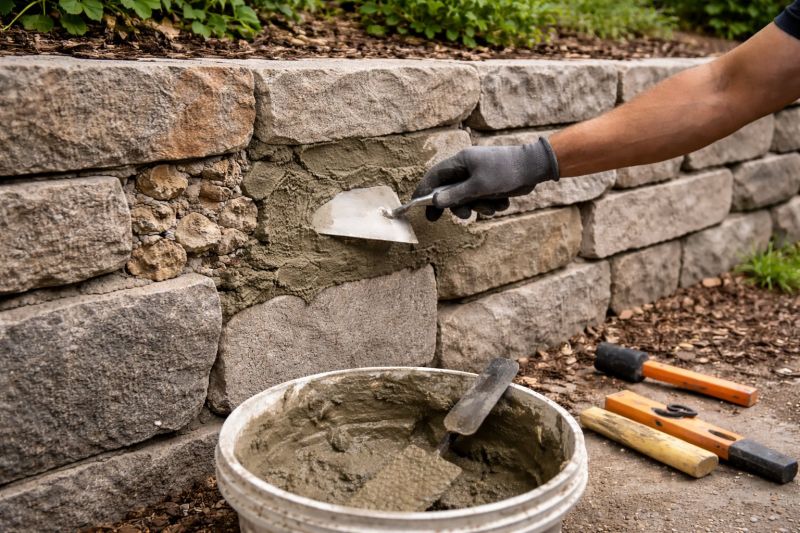 Stone Wall Repair in Davidson County, NC