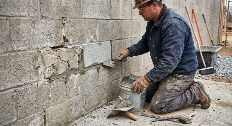 Block Wall Repair in Advance, NC