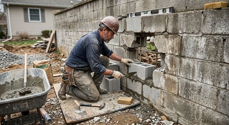 Block Wall Repair in Winston Salem, NC