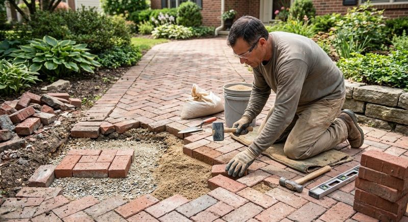 Brick Driveway Repair in Winston Salem, NC