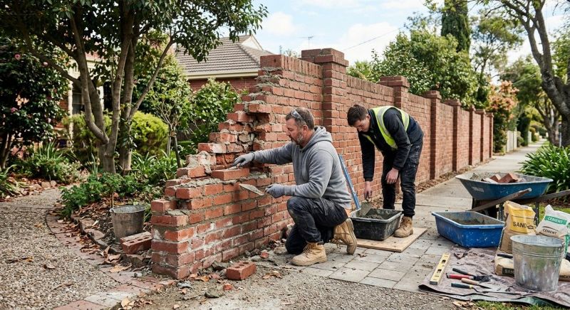 Brick Fence Repair in Winston Salem, NC