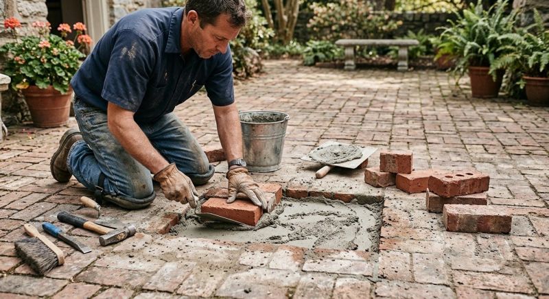 Brick Flatwork Repair in Colfax, NC