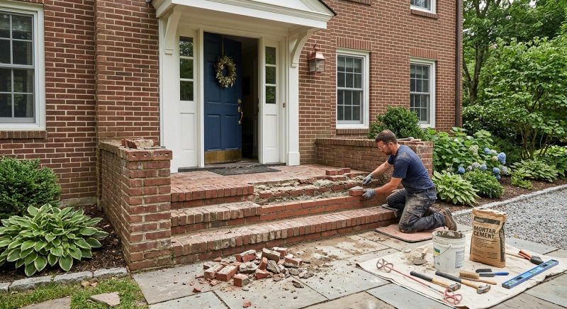 Brick Flatwork Repair in Mocksville, NC