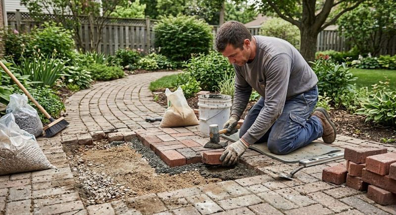 Brick Pathway Repair in Winston Salem, NC