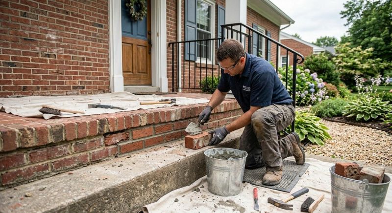 Brick Stairs Repair in Forsyth County, NC