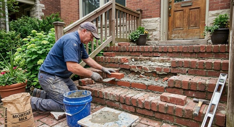 Brick Steps Repair in Winston Salem, NC