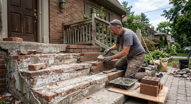 Brick Steps Repair in Winston Salem, NC