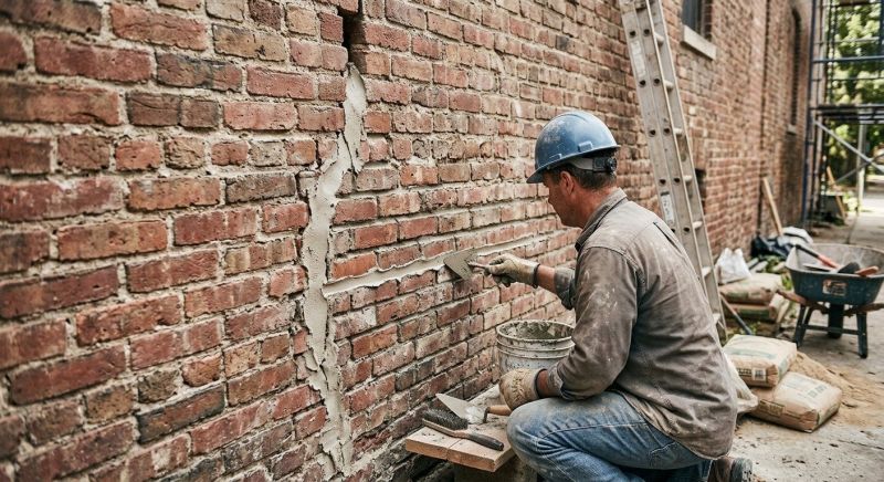 Brick Wall Repair in Davie County, NC