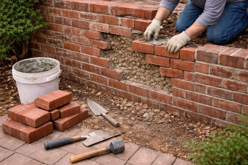 Brick Wall Repair in Kernersville, NC