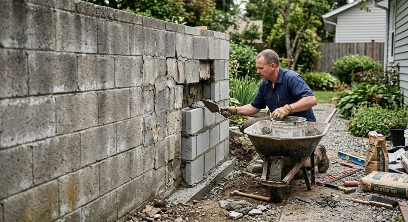 Cinder Block Repair in Winston Salem, NC