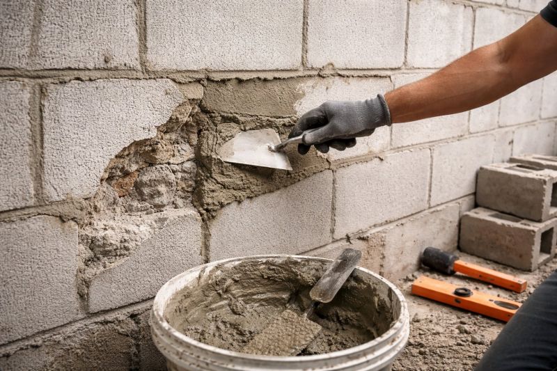 Cinder Block Wall Repair in Winston Salem, NC