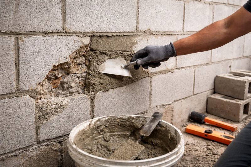 Cinder Block Wall Repair in Pfafftown, NC