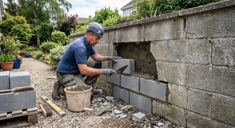 Concrete Block Repair in Davidson County, NC