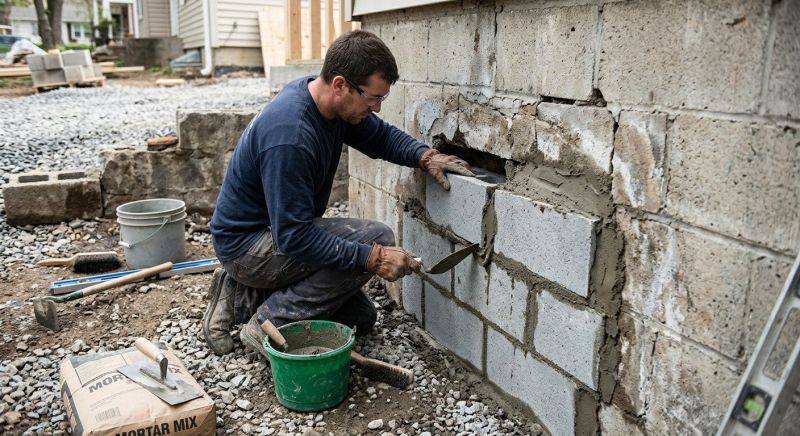 Concrete Block Repair in Stokesdale, NC