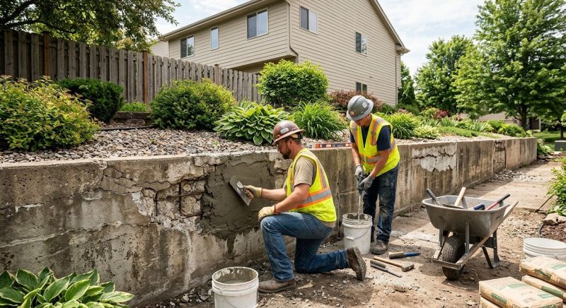 Retaining Wall Repair in Rural Hall, NC