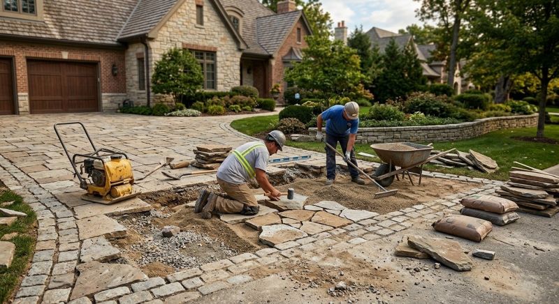 Stone Walkway Repair in Winston Salem, NC