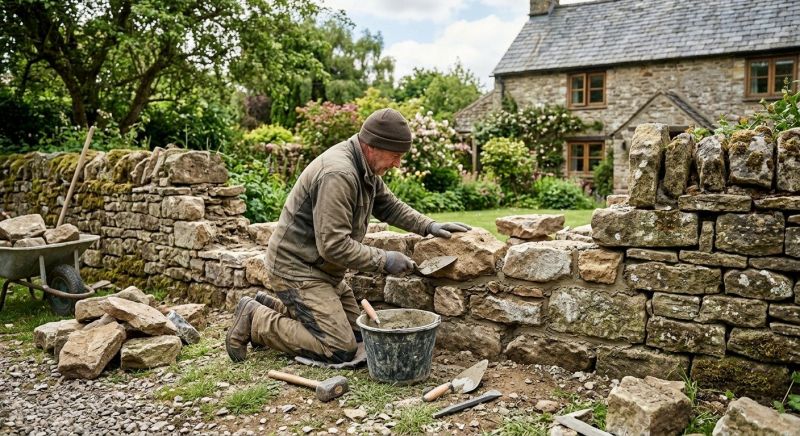 Stone Wall Repair in Pinnacle, NC