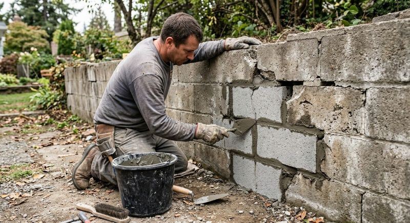 Stone Wall Repair in Pinnacle, NC